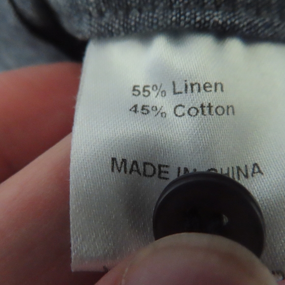 SHADES OF GREY by micah cohen Water Boarding Sailing Button Shirt L linen/cotton - Picture 6 of 6